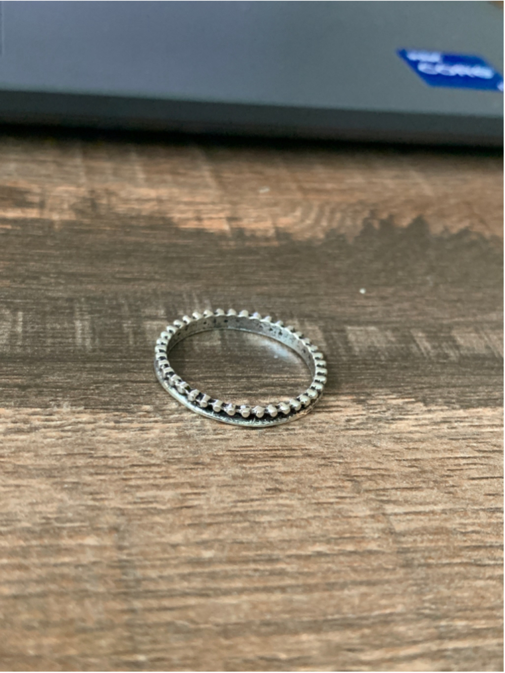 Women's Unbranded Silver Beaded Stackable Ring One Size